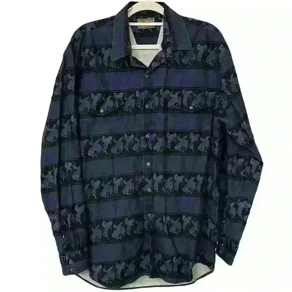 VINTAGE 80s/90s Roper Button Down - Bucking Horse